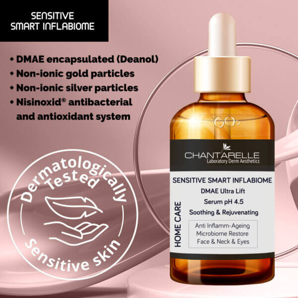 Liftingujące serum dla skóry wrażliwej, odmładzające i kojące z DMAE pH 4,5